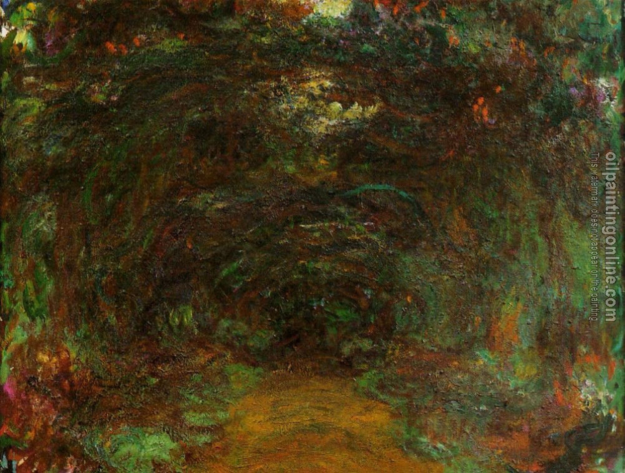 Monet, Claude Oscar - The Path under the Rose Trellises, Giverny